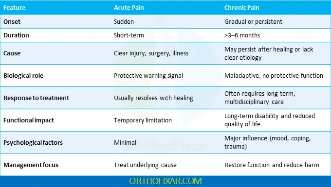 Acute Pain vs Chronic Pain