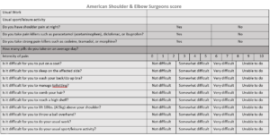 American Shoulder And Elbow Surgeons Score | OrthoFixar 2024