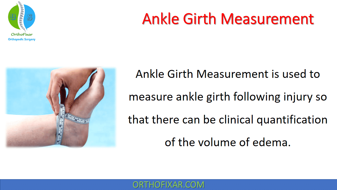Ankle Girth Measurement