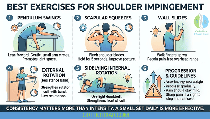 Shoulder Impingement: Symptoms, Tests, Exercises & Treatment 5 Best Exercises for Shoulder Impingement