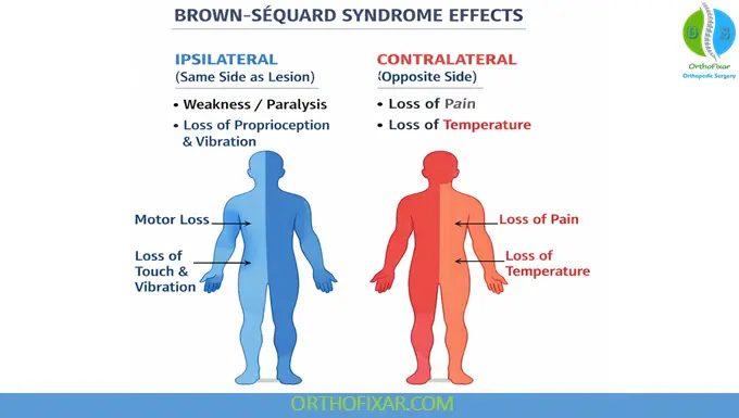 Brown-Séquard Syndrome symptoms