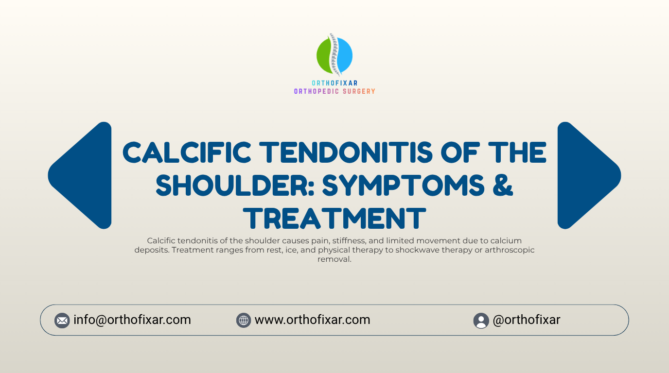 Calcific Tendonitis of the Shoulder Symptoms Treatment