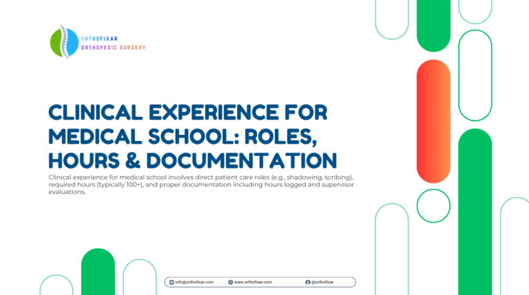 Clinical Experience for Medical School Roles Hours Documentation