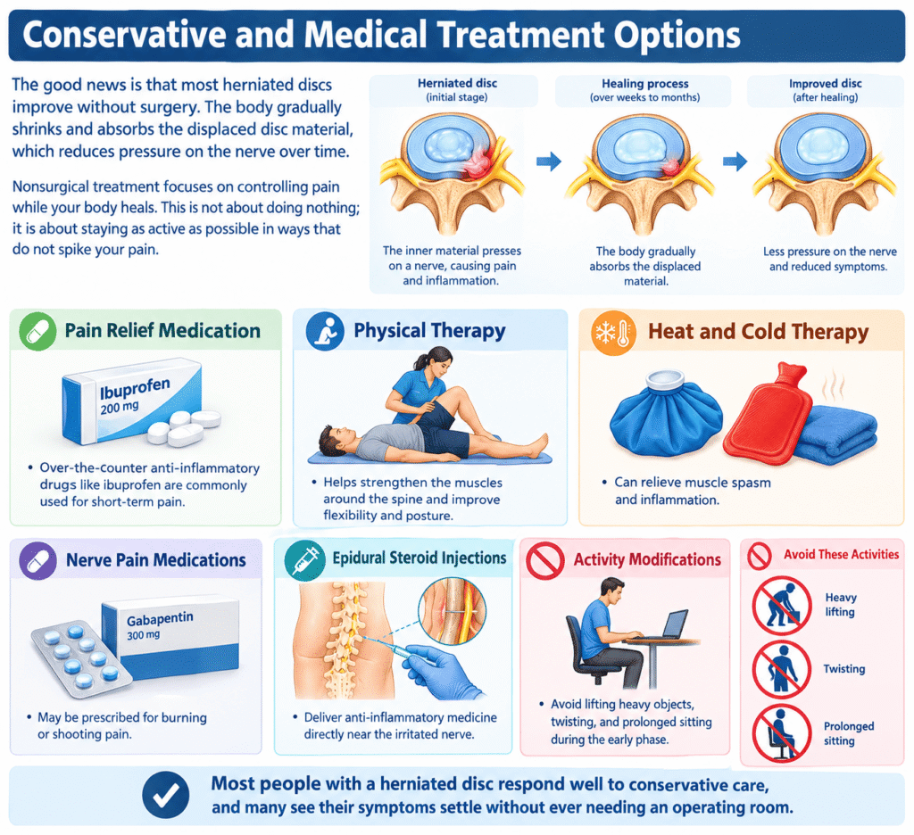 Conservative and Medical Treatment Options for Herniated Disc