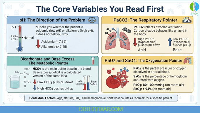 Arterial Blood Gas Interpretation: A Step-by-Step Method 5 Core Variables for Arterial Blood Gas Interpretation
