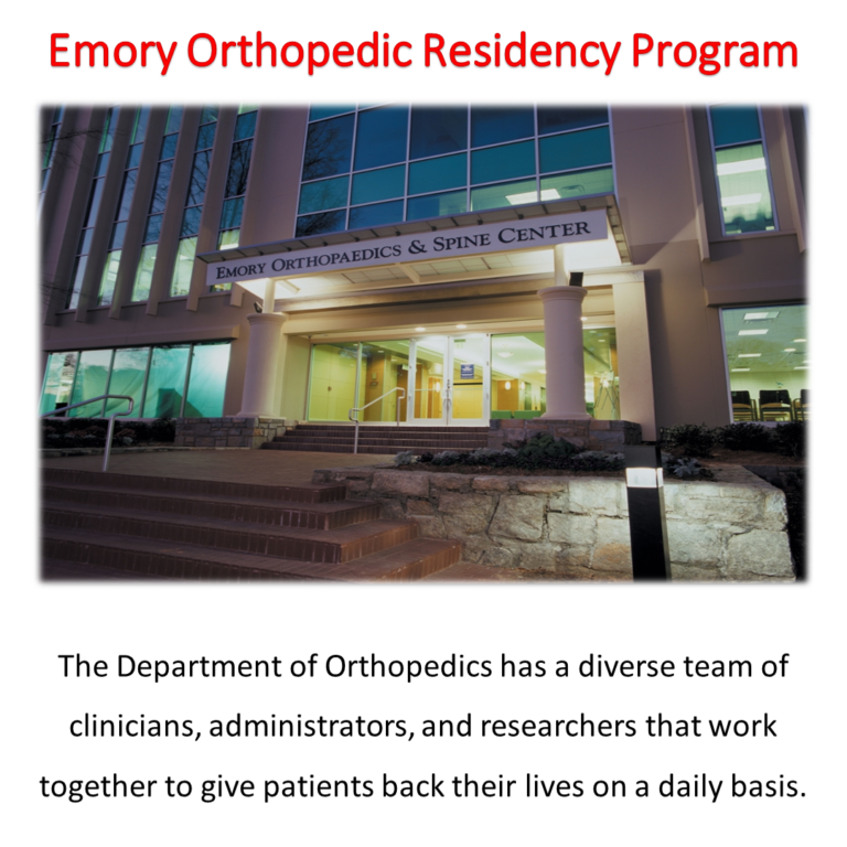 Emory Orthopedic Residency Program