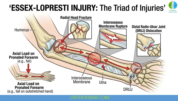 Essex-Lopresti injury diagram