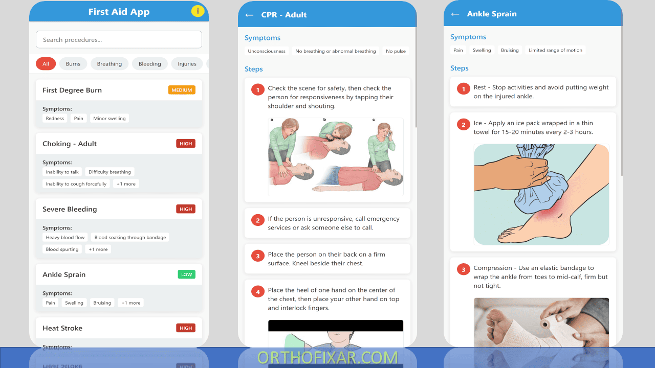 First Aid App For Android / IOS