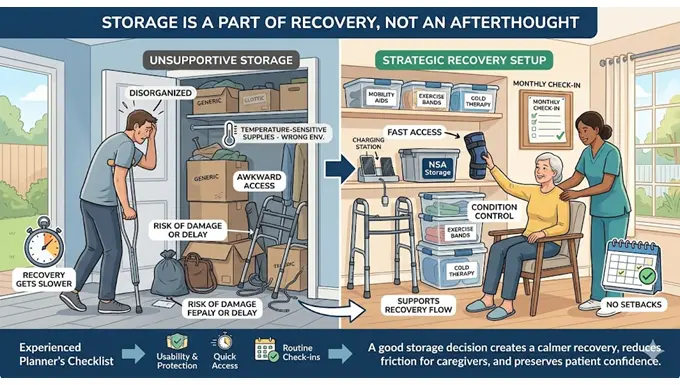 How Storage Choices Affect Mobility Recovery and Everyday Health Planning