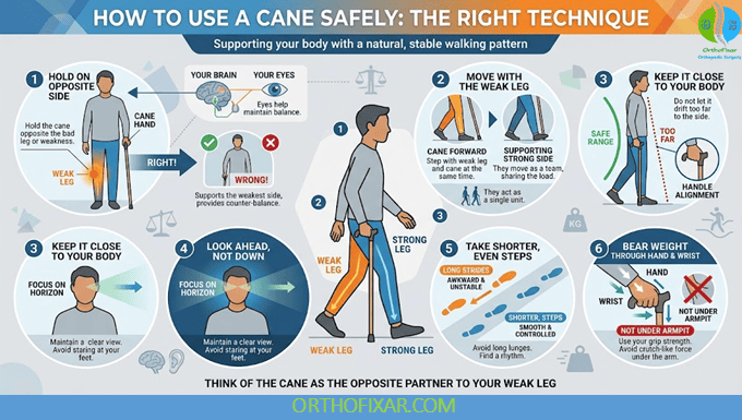 How to Use a Cane Safely The Right Technique