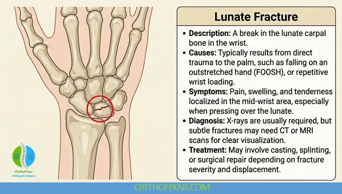 Lunate Fractures infographic