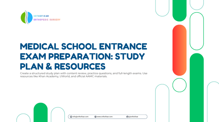 Medical School Entrance Exam Preparation Study Plan Resources
