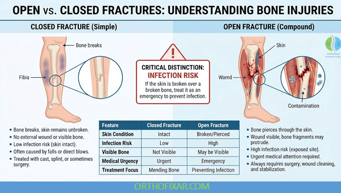 Open vs Closed Fracture