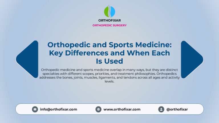 Orthopedic and Sports Medicine Key Differences and When Each Is Used