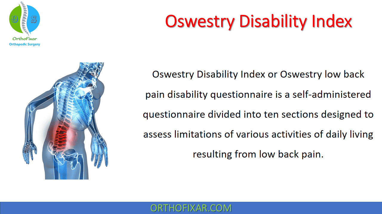  Oswestry Disability Index 