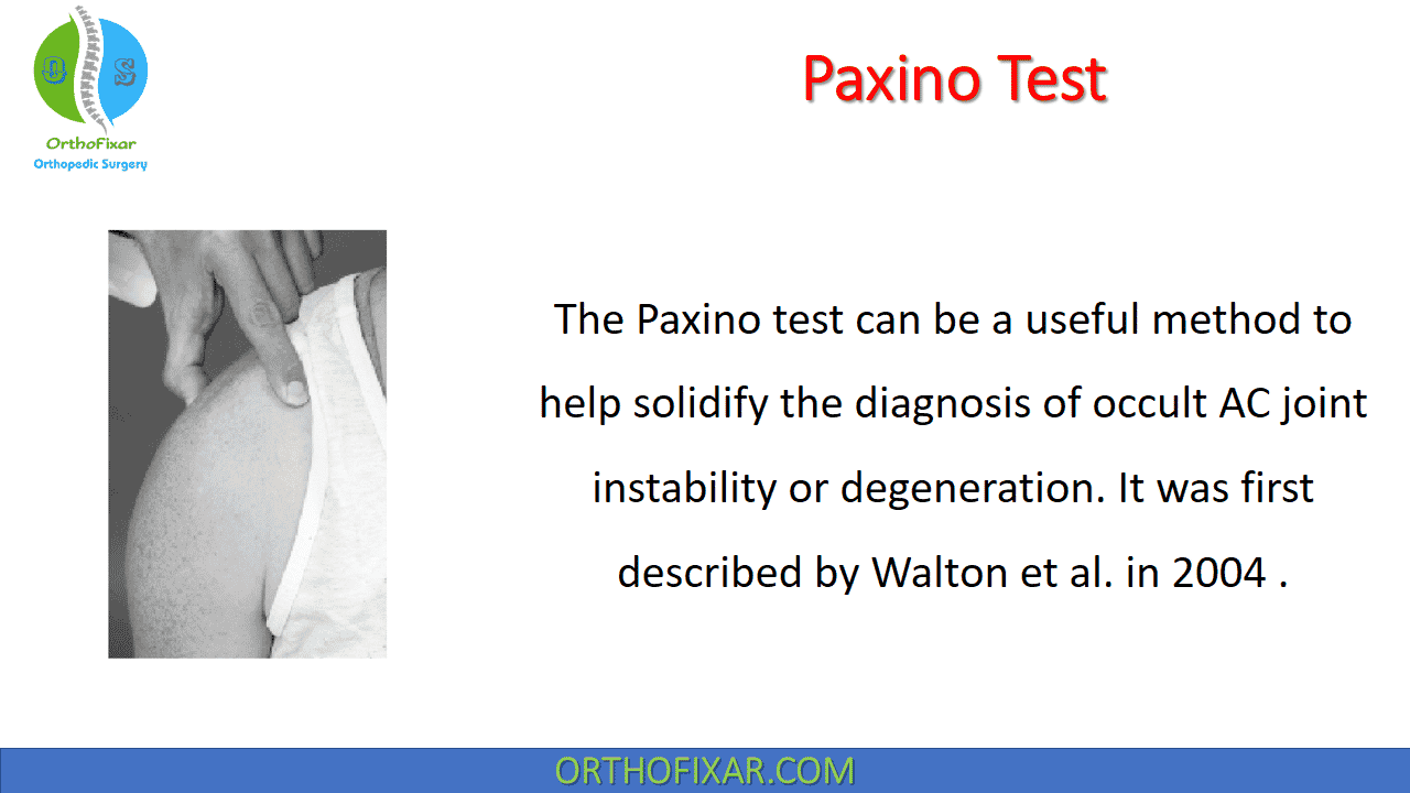 Paxino Test | AC joint instability