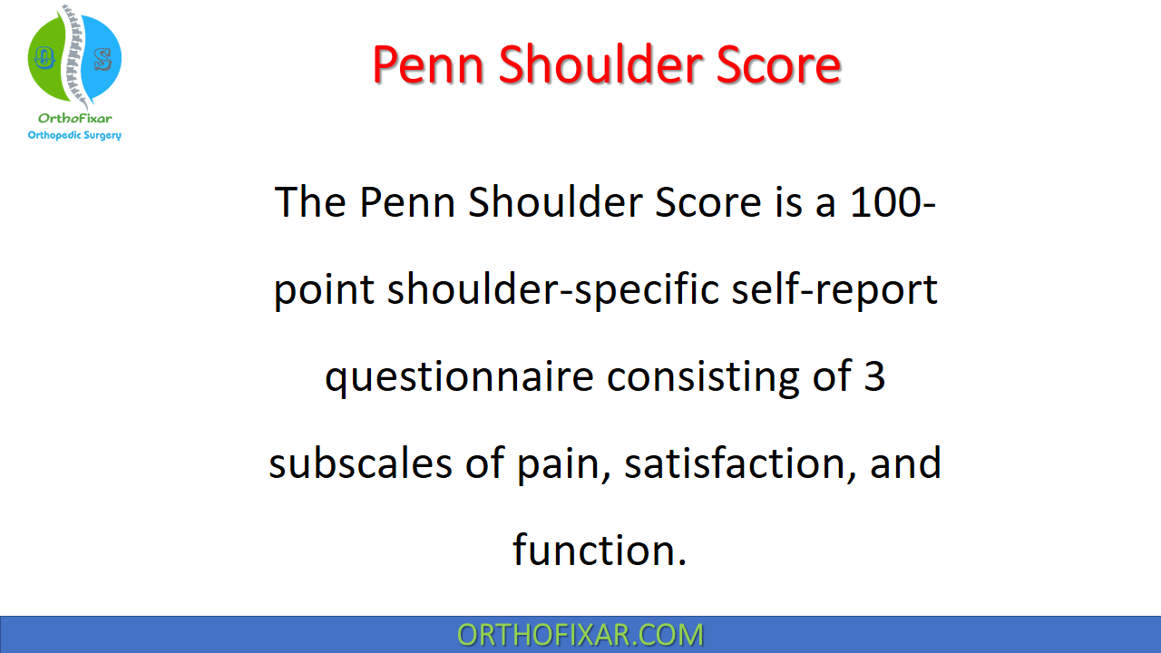 Penn Shoulder Score