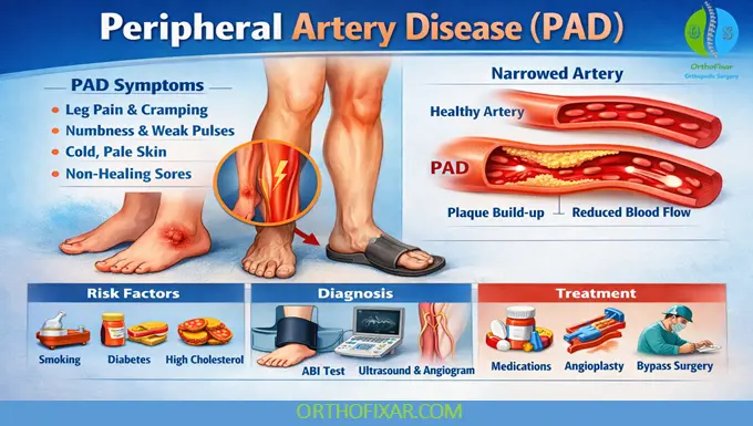 Peripheral Artery Disease PAD Illustration