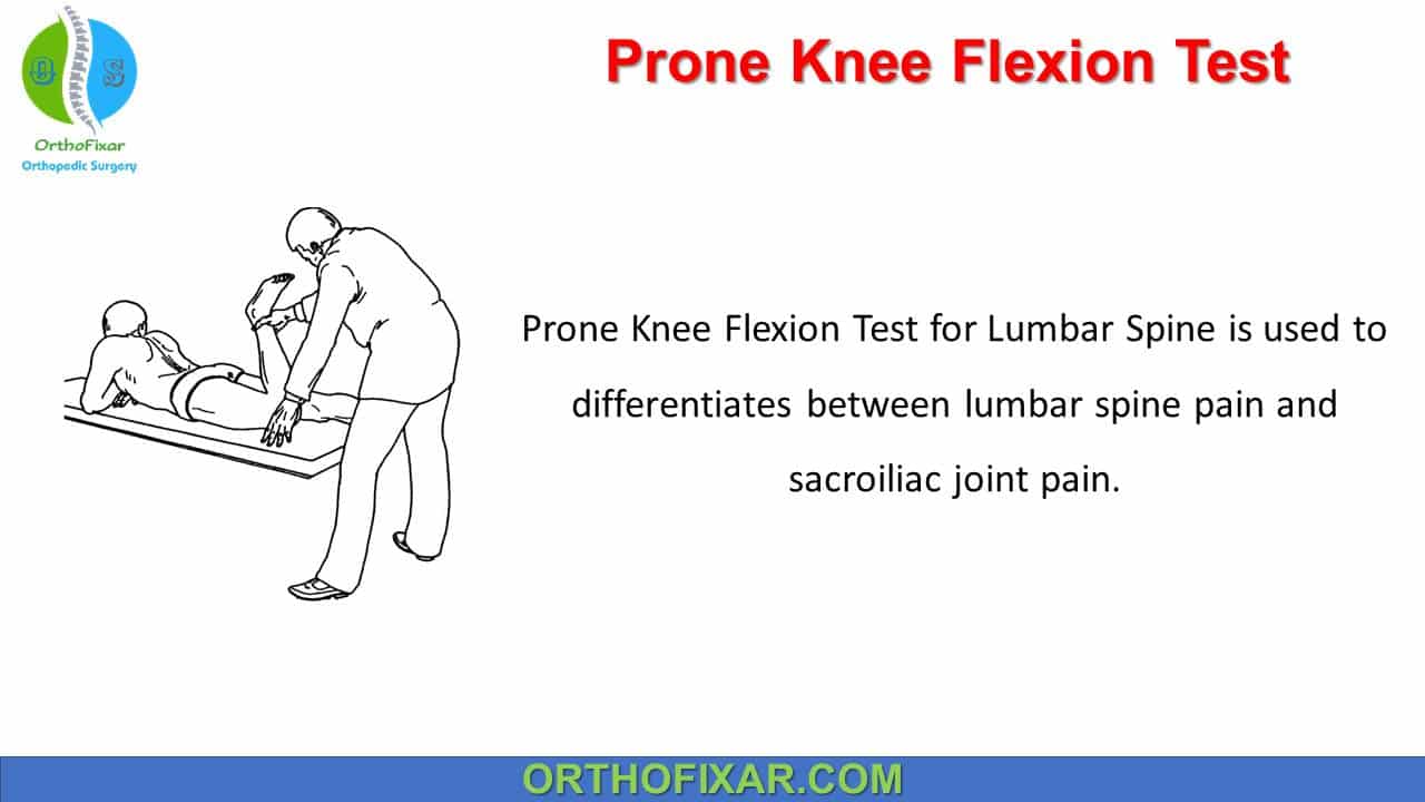  Prone Knee Flexion Test 