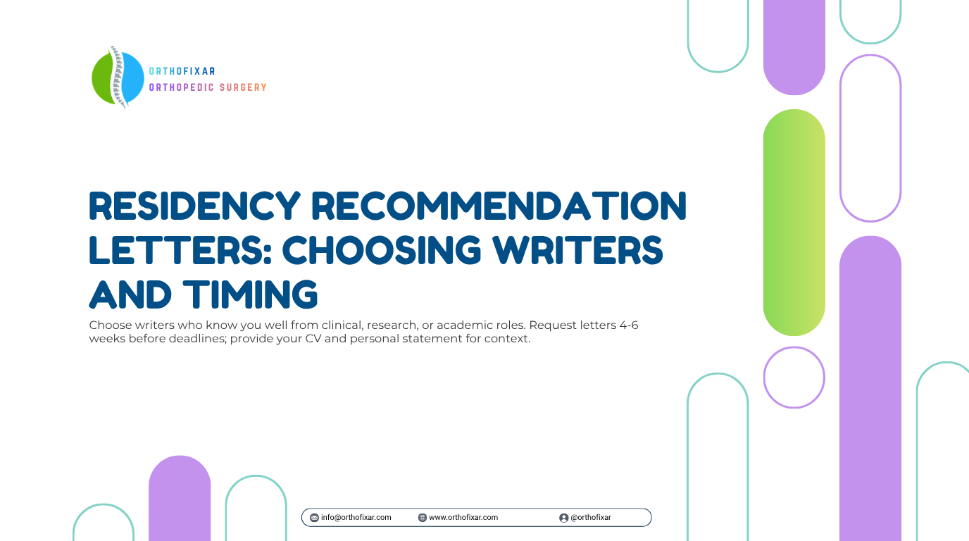 residency recommendation letters