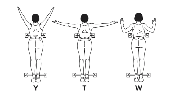 Rhomboid Muscle Exercises for Better Posture and Pain Relief 2 Rhomboid Muscle Exercises - Prone Y-T-W Raises