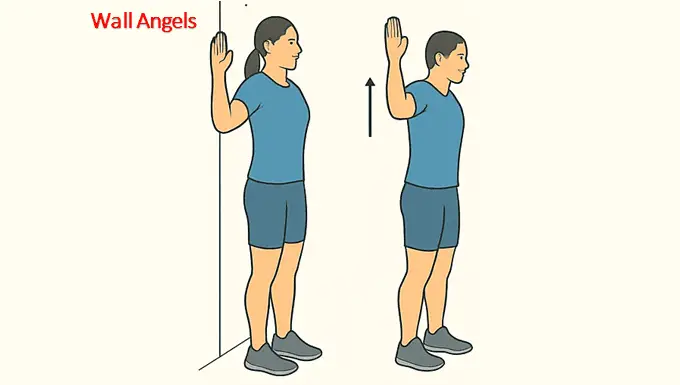 Rhomboid Muscle Exercises for Better Posture and Pain Relief 1 Rhomboid Muscle Exercises - Wall Angels