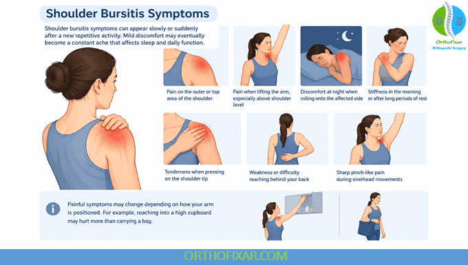 Shoulder bursitis symptoms