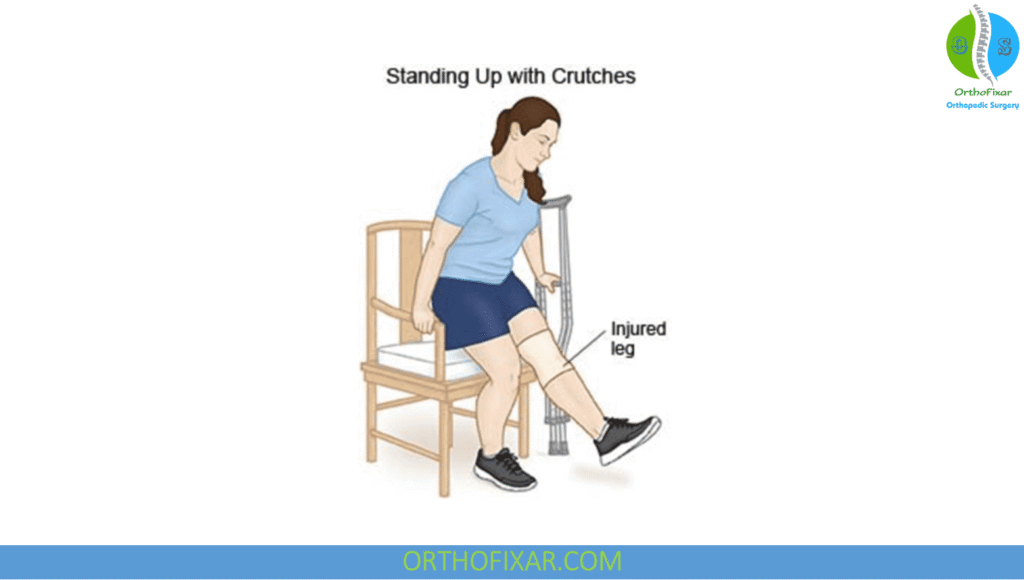 Sitting Down and Standing Up With Crutches