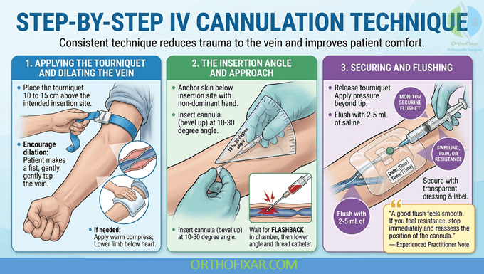 IV Cannulation: Preparation, Technique and Common Complications 6 Step-by-Step IV Cannulation Technique