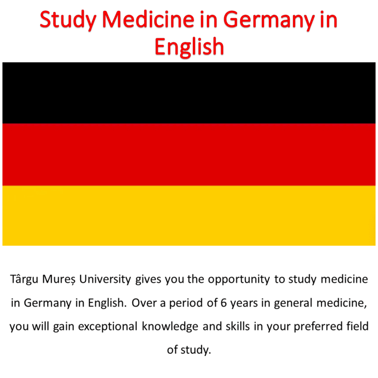 Study Medicine in Germany in English