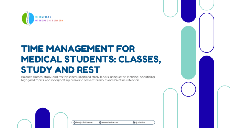 Time Management for Medical Students Classes Study and Rest