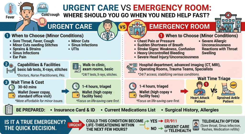 Urgent Care vs Emergency Room Where Should Patients Go