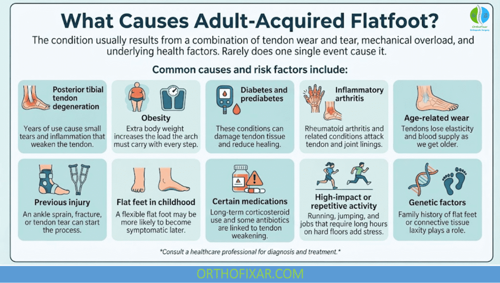 What Causes Adult-Acquired Flatfoot