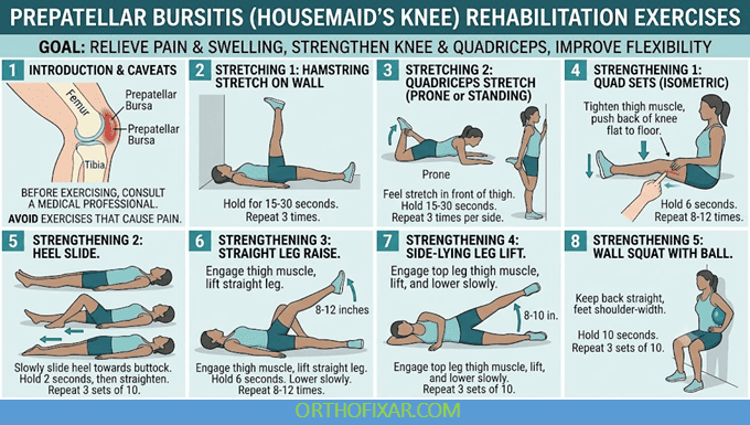 prepatellar bursitis exercises
